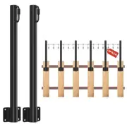 8 Pack 1.3 FT String Light Poles, Suspension Outdoor Fence Post Lights with C...