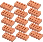 200pcs Tiles Building Brick Accessories Miniature Brick Decor Handmade Layout Brick Decors Toy Brick DIY Miniature Bricks DIY Sand Table Brick Models Clay Brown