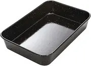 MASTERPRO MPVITHB1 Roasting Pan, Carbon Steel/Vitreous Enamel/Black
