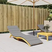 Sun Lounger Cushion Patio Seat, Grey Oxford Fabric, Outdoor Pillows for Chair & Replacement, 200x50x3cm