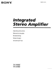 Sony TA-F246E Amplifier / Receiver Owners Instruction Manual