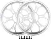 X AUTOHAUX Universal 10" Car Speaker Grills Cover Round 10 Inch Audio Speaker Subwoofer Guard Protective Case with Mounting Screws ABS Silver Tone - Pack of 2