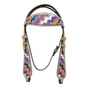 60BH HILASON Western Horse Leather Headstall Set Geometry