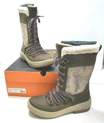 Merrell Women's 8 Olive Haven Tall Lace Polar Waterproof Boots