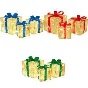 Xmas Decor LED Light Up Christmas Gift Boxes