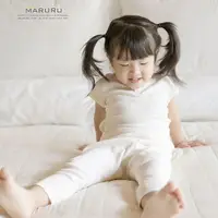 在飛比找PChome24h購物優惠-日本製 MARURU有機棉寶寶洞洞長褲