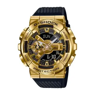 【CASIO 卡西歐】G-SHOCK 全金屬外殼 黑金 GM-110G-1A9_48.8mm