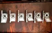6x UN HSS Hand Tap+DIE button set 1/4 UNC UNF UNEF UNS X 20 28 32 24 36 40