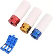 Set of 3 Alloy Wheel Impact Sockets, 1/2" Square Drive