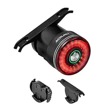 [Generic] Tail Light,Shockproof Rear Light | Light with Intelligent Vibration Sensor and 5 Warning Signal Modes for Nightrider