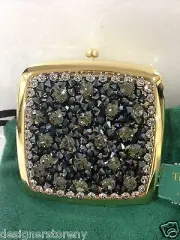 Thorson Hosier Jet Rocks Compact Swarovski Crystal mirror regular & magnifying