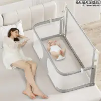 在飛比找露天拍賣優惠-可攜式小戶型防壓嬰兒床床中床新生嬰兒圍欄可摺疊床圍寶寶床上床