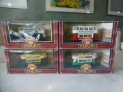 UK Corgi TRAMLINES Lot Ford Feathery Flake Martell Brandy Black & White Scotch