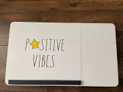 Rae Dunn NEW POSITIVE VIBES Lap Desk Portable Adjustable Tilt Wooden Work Tray