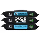 DUDE Wipes Flushable Wipes, XL Wet Wipes for At Home Use ,wet 3 Pack, 48 Count,
