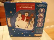 4 Sakura Debbie Mumm Snowman salad/dessert plates new in box ~ low fast shipping