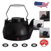 Stylish Chrome-Handled Cast Iron Humidifier for Wood & Coal Stoves - 2.5 Quart
