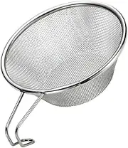 MOLUCKFU Stainless Steel Strainer Mesh Spoon Strainer Holder Colander Kitchen Accessory