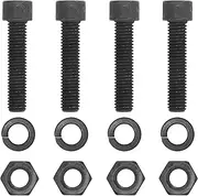CURT 48334 Pintle Hitch Mount 1/2-Inch Hardware Kit, 4 Bolts, Black, Grade 8