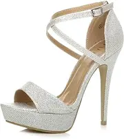 [Ajvani] Women's High Heel Cross Over Sandals Size