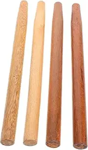 BESPORTBLE 4 Pcs Hardwood Knife Handle Wooden Tool Handle Wood Hammer Tool Garden Supply Garden Accessories Brown Wooden