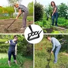 Garden Cultivator Weed Stirrup Hula Hoe Rake with 63"~85" inch long Steel Handle