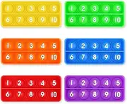 Aizweb Ten-Frame Pop Board - Math Manipulative for Elementary, Math Fidget Sensory Toy, Montessori Educational Toy Gift for Kindergarten Classroom Kids 3 4 5 Year Old