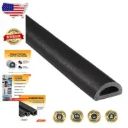 EPDM Foam D-Seal with HT Pressure-Sensitive Adhesive - 25’ for Doors & Windows