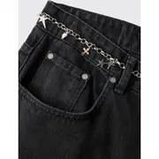 Mens Silver Multi Charm Chain Belt