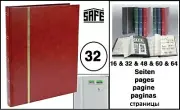 Stamp Album Red Wine Red 32 White Pages Einsteckbücher Album Safe 115-1