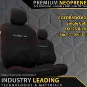 Holden Colorado RG - Single Cab - GP6 Premium Neoprene 2x Front Row Seat Covers (Made to Order)