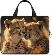 Laptop Case Sleeve Shockproof Computer Carrying Bag Cheetah Love Laptop Bag Tote Lightweight Notebook Case Cover Traveling Briefcase Handle Bags for Travel Business 17inch