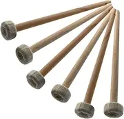 JEWEDECO 6Pcs Drum Sticks for Beginners Durable Percussion Instrument Mallets with Wrap for Drumming and Gong Performance Comfortable Grip