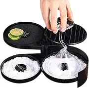 Salt Rimmer for Cocktails - Black Margarita Salt Dish with 3 Tiers,Bar Glass Rimmer, Drink Rimmer Tray, Bartender Tools for Bar Cocktails Margaritas