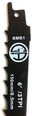 Reciprocating Saw Blade for WOOD 6" inch 3TPI HCS 10 Blades GA BMB1