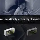 Bedside Clock Digital Alarm Clock Electronic Table Clocks LED Mirror Display