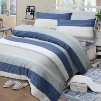 在飛比找momo購物網優惠-【Indian】100%純棉兩用被床包組/四件式枕套床罩組(