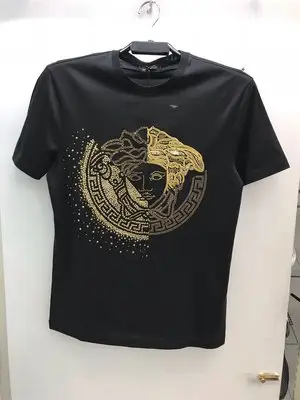 Versace 黑標 水鑽 女王頭 圓領T恤 全新正品 男裝 歐洲精品