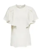Lotus leaf sleeve blouse FR36,FR38 White