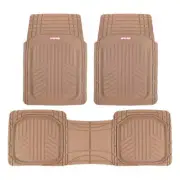 TriFlex Deep Dish All Weather Floor Mats for Car SUVs Trucks, Trim to Fit, Beige (for: Isuzu)