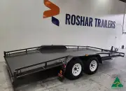 CAR CARRIER 16X6'6" 2T GVM WITH HYDRAULIC BRAKES, FLAT WITH BEAVERTAIL