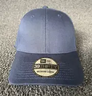 New Era Fitted Hat Cap 39Thirty Blank Navy Blue Size Medium - Large M/L