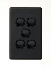 Lucci Power Gravity 5 Gang Switch Only in Matte Black