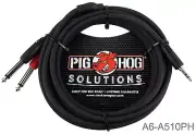 10ft Stereo Breakout Cable, 3.5mm TRS Stereo Male to Dual 1/4" TS Mono Male