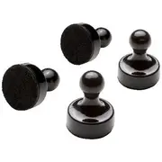 J.Burrows Super Strong Magnets Knob Black 4 Pack