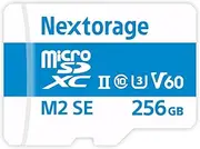 Nextorage Japanese Manufacturer UHS-II Micro SD Card 256GB microSDXC U3 V60 Max. Read Speed 280MB/s Max. Write Speed 190MB/s NX-M2SE256G microSD Card
