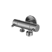 Brushed Stainless Steel Dual Control Mini Cistern Cock