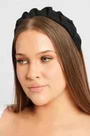 Black Ruched Headband