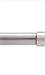 2X Umbra Cappa 1.25 IN 72”To144” Adjustable Curtain Rod - Nickel - 244647-411