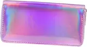 [JEWEDECO] Sparking Sequins Wallet for Women Purse Female Clutch Bag Zippered Pocket Phone Slot Violet Purses for Daily Use and Special Occasions